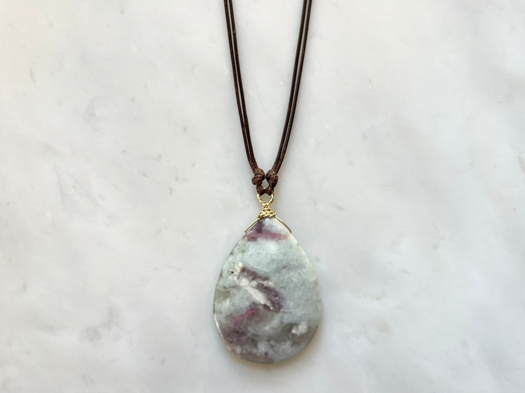 #5 Pink Tourmaline Necklace 14K Gold Filled / ピンクトルマリン　ネックレス　14K ゴールドフィルド