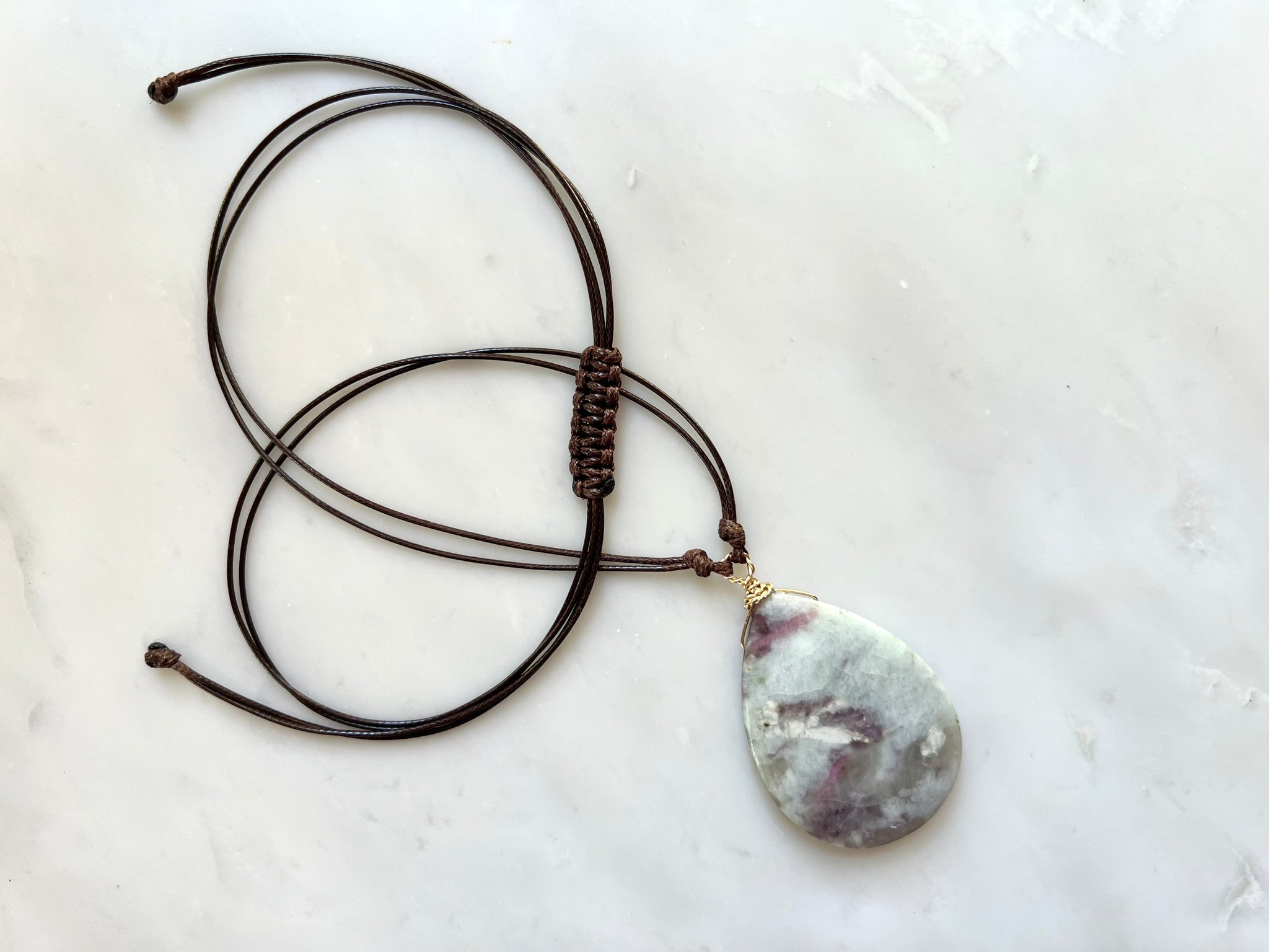 #5 Pink Tourmaline Necklace 14K Gold Filled / ピンクトルマリン　ネックレス　14K ゴールドフィルド