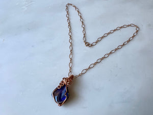 #1 Australian Boulder Opal Necklace Rose Gold Filled / オーストラリアン　ボルダー　オパール　ネックレス　ローズゴールドフィルド