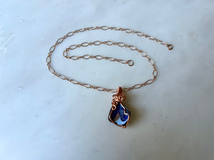 #1 Australian Boulder Opal Necklace Rose Gold Filled / オーストラリアン　ボルダー　オパール　ネックレス　ローズゴールドフィルド