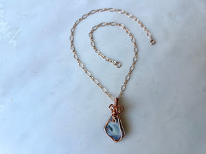 #2 Australian Boulder Opal Necklace Rose Gold Filled / オーストラリアン　ボルダー　オパール　ネックレス　ローズゴールドフィルド