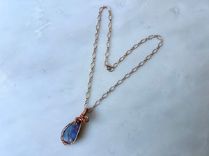 #3 Australian Boulder Opal Necklace Rose Gold Filled / オーストラリアン ボルダー　オパール　ネックレス　ローズゴールドフィルド