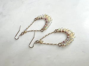 Opal Dangling Earrings 14K Gold Filled / オパール　ダングリング　ピアス　14K ゴールドフィルド
