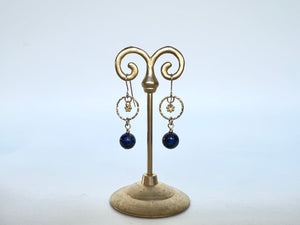 Lapis Lazuli Dangling Earrings 14K Gold Filled / ラピスラズリ　ダングリング　ピアス　14Kゴールドフィルド