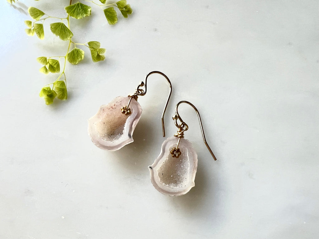 #4 Baby Geode Earrings 14K Gold Filled / ベィビージオード　ピアス　14K ゴールドフィルド