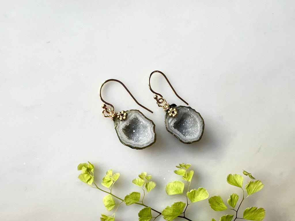 #2 Baby Geode Earrings 14K Gold Filled / ベィビージオード　ピアス　14K ゴールドフィルド