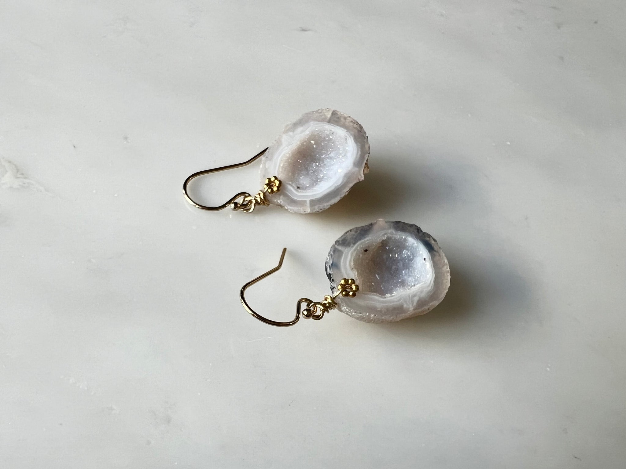 #11 Baby Geode Earrings 14K Gold Filled / ベィビージオード　ピアス　14K ゴールドフィルド