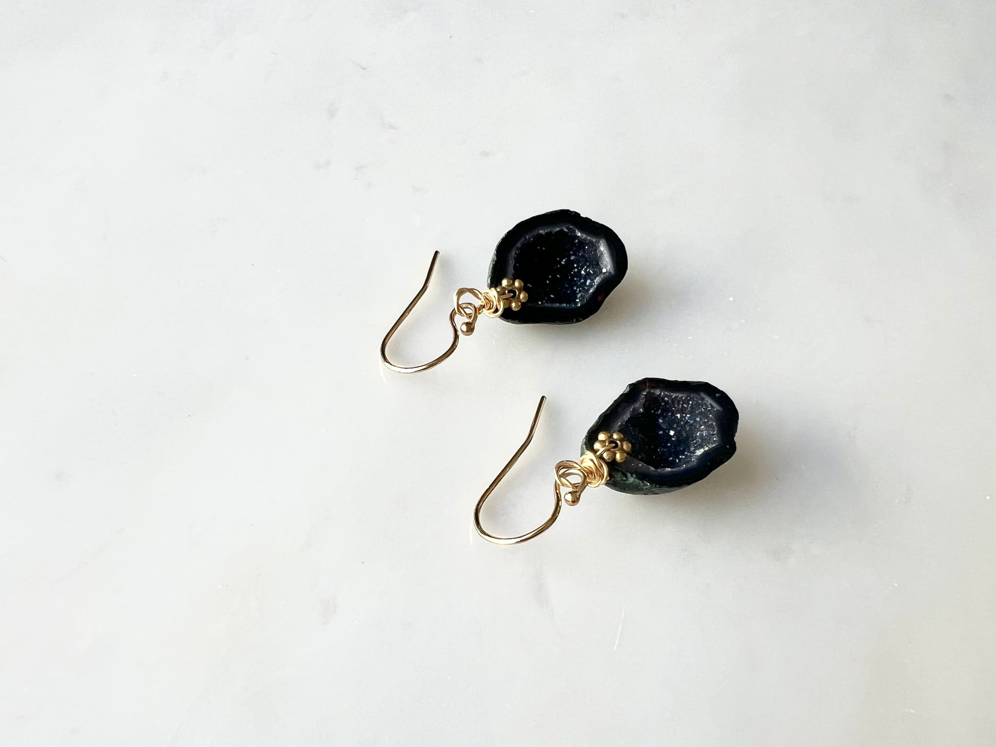 #10 Baby Geode Earrings 14K Gold Filled / ベィビージオード　ピアス　14K ゴールドフィルド