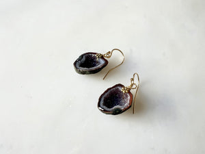 #12 Baby Geode Earrings 14K Gold Filled / ベィビージオード　ピアス　14K ゴールドフィルド