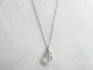 #3 Herkimer Diamond 1/2" Necklace Sterling Silver 925 / ハーキマーダイアモンド 1/2" ネックレス　スターリングシルバー 925