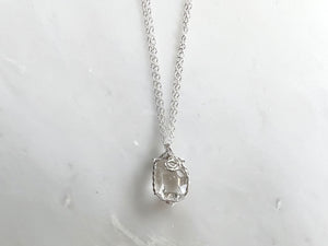 #3 Herkimer Diamond 6/8" Necklace Sterling Silver 925 / ハーキマーダイアモンド 6/8" ネックレス　スターリングシルバー 925