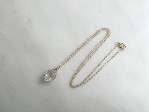 #2 Herkimer Diamond 1/2" Necklace 14K Gold Filled / ハーキマーダイアモンド 1/2" ネックレス 14K ゴールドフィルド