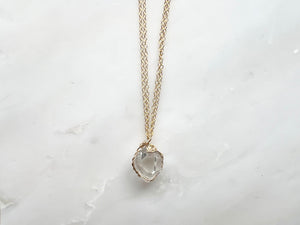 #2 Herkimer Diamond 5/8" Necklace 14K Gold Filled / ハーキマーダイアモンド 5/8" ネックレス 14K ゴールドフィルド