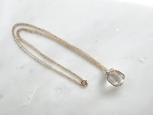 #1 Herkimer Diamond 6/8" Necklace 14K Gold Filled / ハーキマーダイアモンド 6/8" ネックレス 14K ゴールドフィルド’