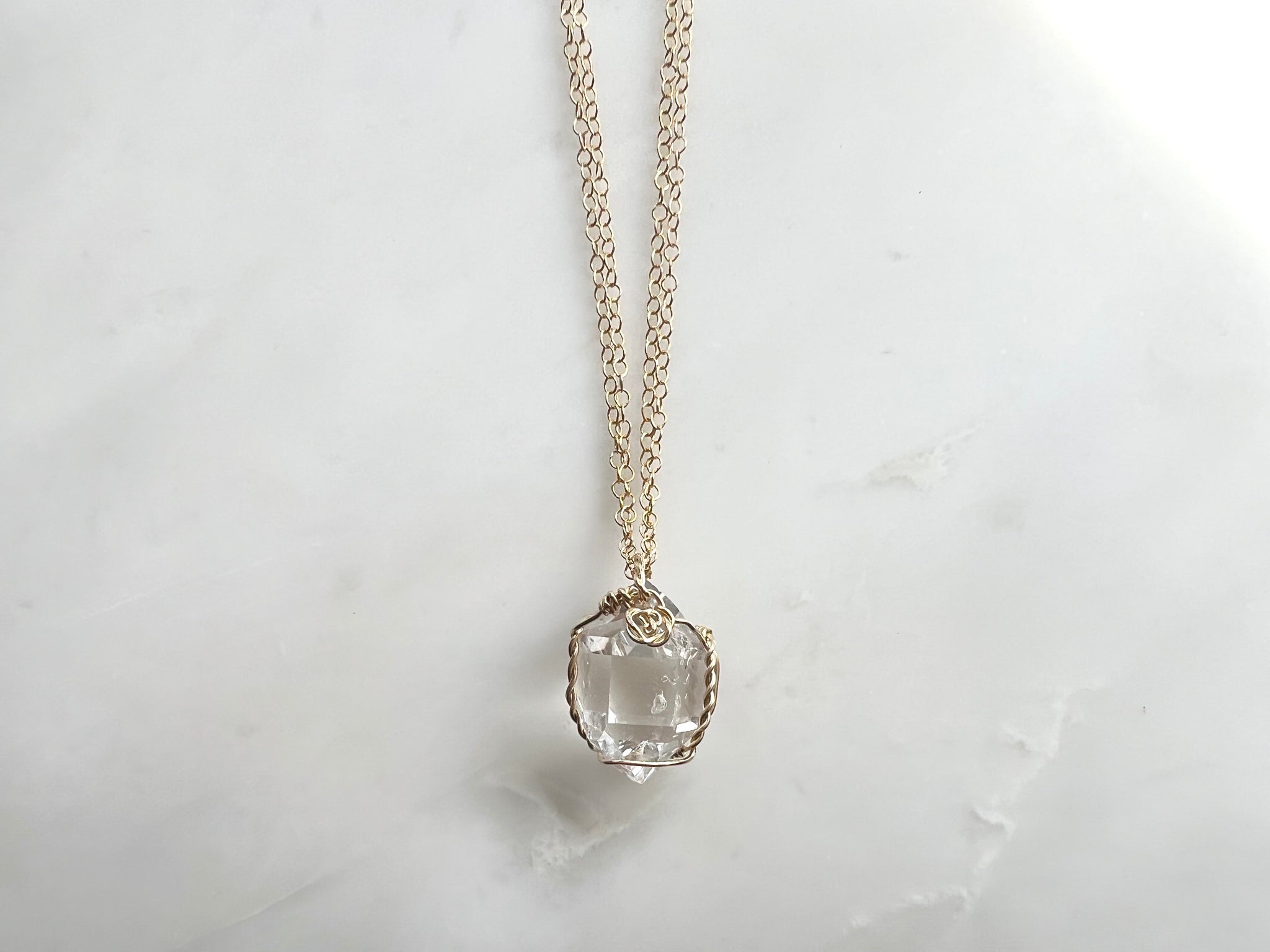 #3 Herkimer Diamond 6/8" Necklace 14K Gold Filled / ハーキマーダイアモンド 6/8" ネックレス 14Kゴールドフィルド