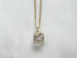 #1 Herkimer Diamond Cluster Large Necklace 14K Gold Filled / ハーキマーダイアモンド　クラスター　大　ネックレス 14K ゴールドフィルド