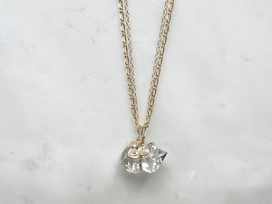 #1 Herkimer Diamond Cluster Small Necklace 14K Gold Filled / ハーキマーダイアモンド　クラスター　小　ネックレス 14K ゴールドフィルド