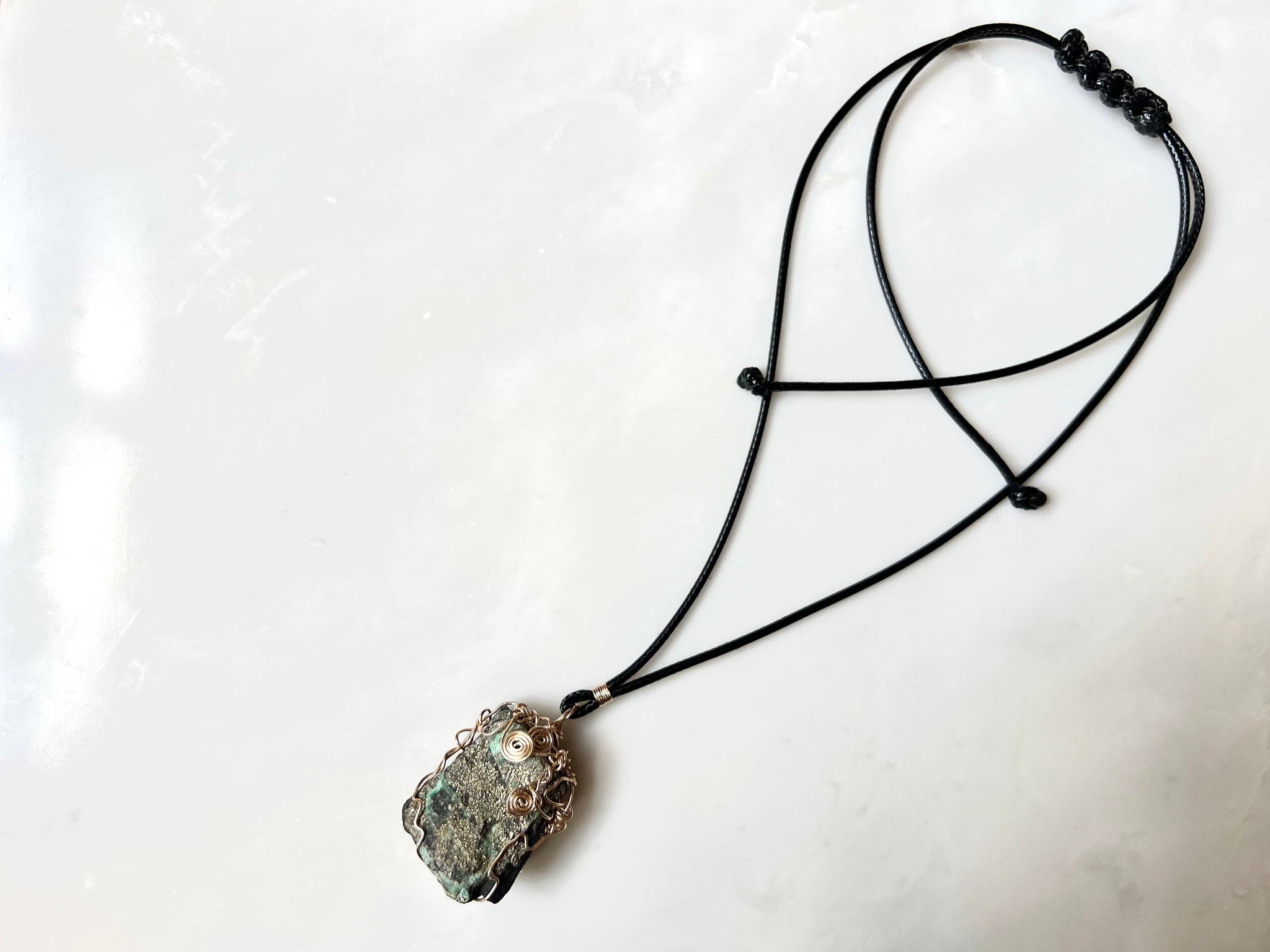 #2 Raw Emerald Necklace 14K Gold Filled / 母岩付きエメラルド　ネックレス 14K ゴールドフィルド