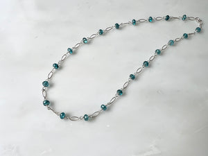 Apatite Choker Silver Necklace Sterling Silver 925 / アパタイト　チョーカーネックレス　スターリングシルバー925