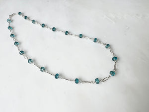 Apatite Choker Silver Necklace Sterling Silver 925 / アパタイト　チョーカーネックレス　スターリングシルバー925