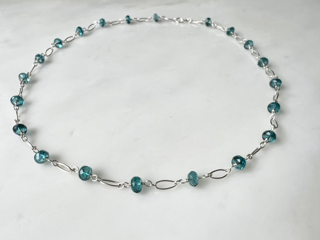 Apatite Choker Silver Necklace Sterling Silver 925 / アパタイト　チョーカーネックレス　スターリングシルバー925