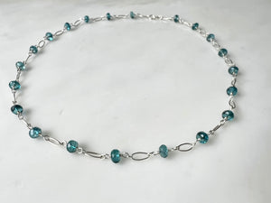 Apatite Choker Silver Necklace Sterling Silver 925 / アパタイト　チョーカーネックレス　スターリングシルバー925