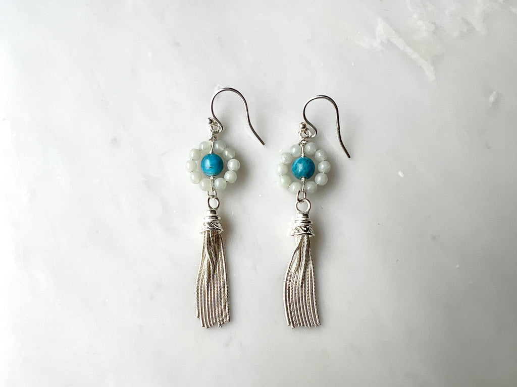 Apatite  Earrings Sterling Silver 925 / アパタイト　ピアス　 スターリングシルバー 925　　
