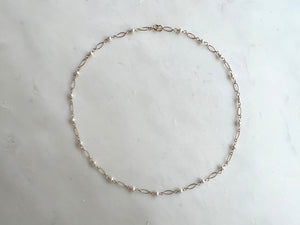 Chain Pearl  Choker Necklace 14K Gold Filled / チェーンパール　チョーカー　ネックレス　14K ゴールドフィルド