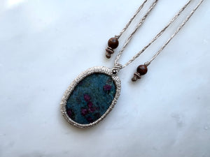 Ruby in Kyanite Macrame Necklace / ルビーインカイヤナイト　マクラメ編み　ネックレス