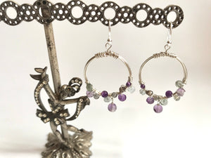 Amethyst Earrings Sterling Silver 925 / アメジスト　ピアス　スターリングシルバー925