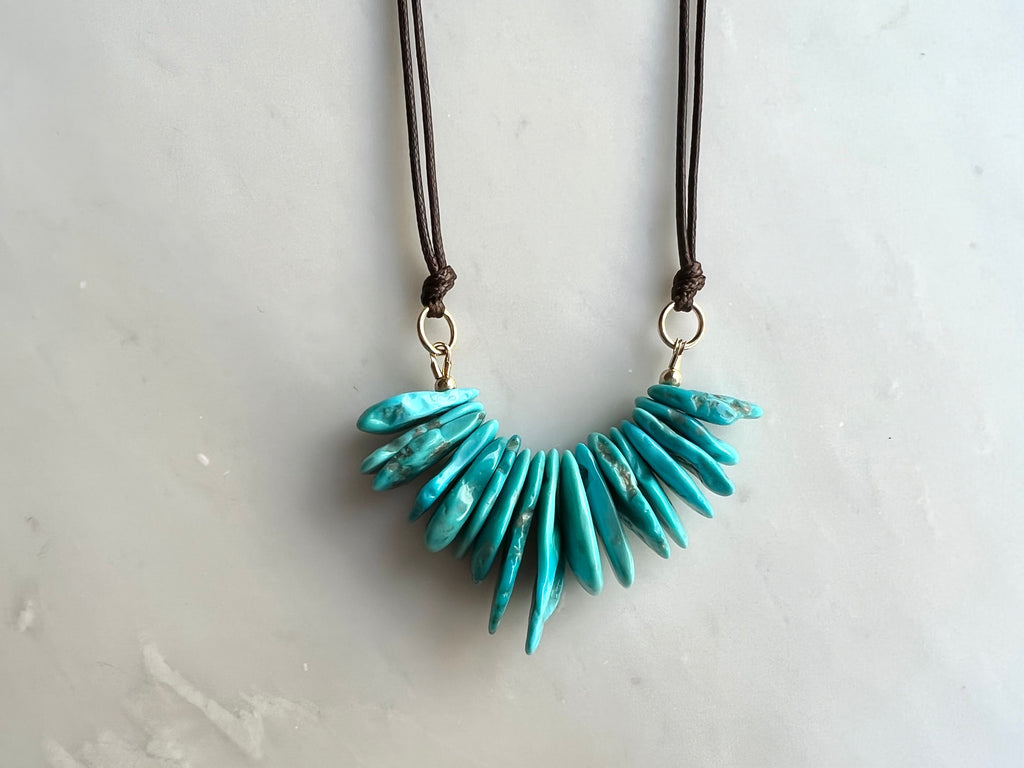 Turquoise Necklace 14K Gold Filled / ターコイズ　ネックレス　14K ゴールドフィルド