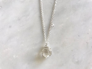 #2 Herkimer Diamond 5/8"  Necklace Sterling Silver 925 / ハーキマーダイアモンド 5/8"　ネックレス スター　リングシルバー925