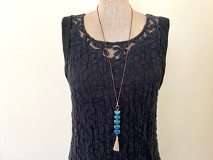 Blue Apatite  Necklace 14K Gold Filled / ブルーアパタイト　ネックレス　14K ゴールドフィルド