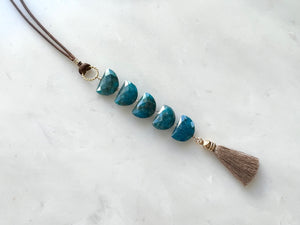Blue Apatite  Necklace 14K Gold Filled / ブルーアパタイト　ネックレス　14K ゴールドフィルド