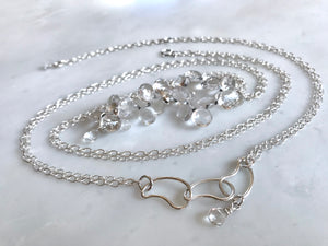 Crystal Quartz Raindrops Necklace Sterling Silver 925 / クリスタル クォーツ　水晶　雨粒のネックレス　スターリングシルバー 925